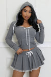 Hooded Babe Skirt Set