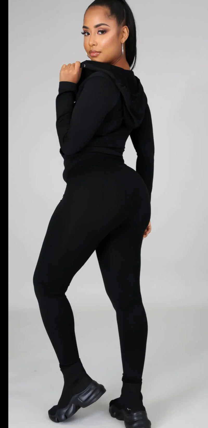 Black 2piece Leggings Set