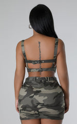 Army Buckle skirt Set