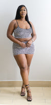 Stripe Skirt Set