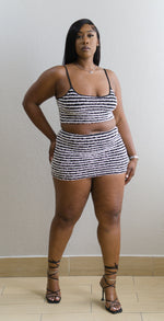 Stripe Skirt Set