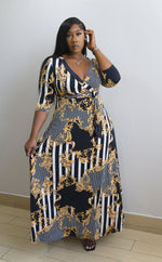 Royal Mid Sleeve Maxi Dress
