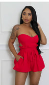 Red Lady Romper