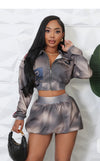 Biker skirt set