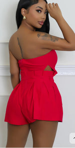 Red Lady Romper