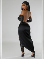 Lace jumpsuit with wrap