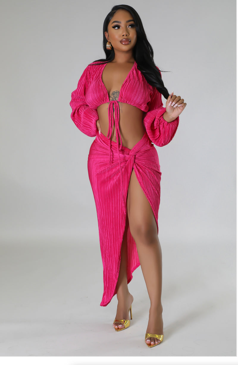 Boom Pink Skirt Set